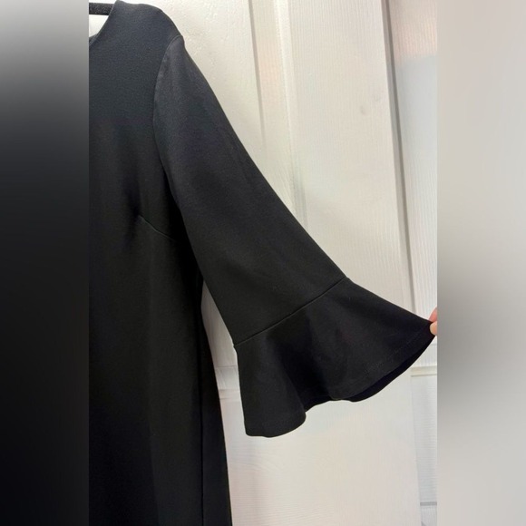 Chico's Black Bell Sleeve Knee Length Sheath Dress Chico Size 1.5 (US M/10) - Picture 9 of 12